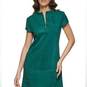 Kenzie Zip Mock Neck Short Sleeve Sheath Dress Sizes 10 and 12 NWT